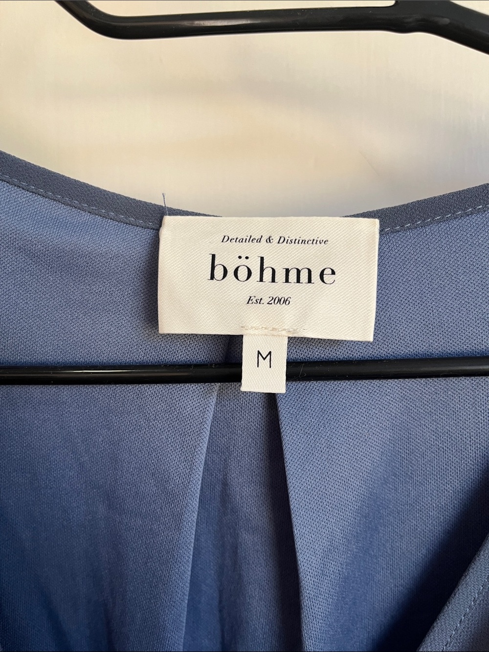 Bohme Slate Blue Faux-Wrap Long Sleeve Maxi Dress - Picture 3 of 6